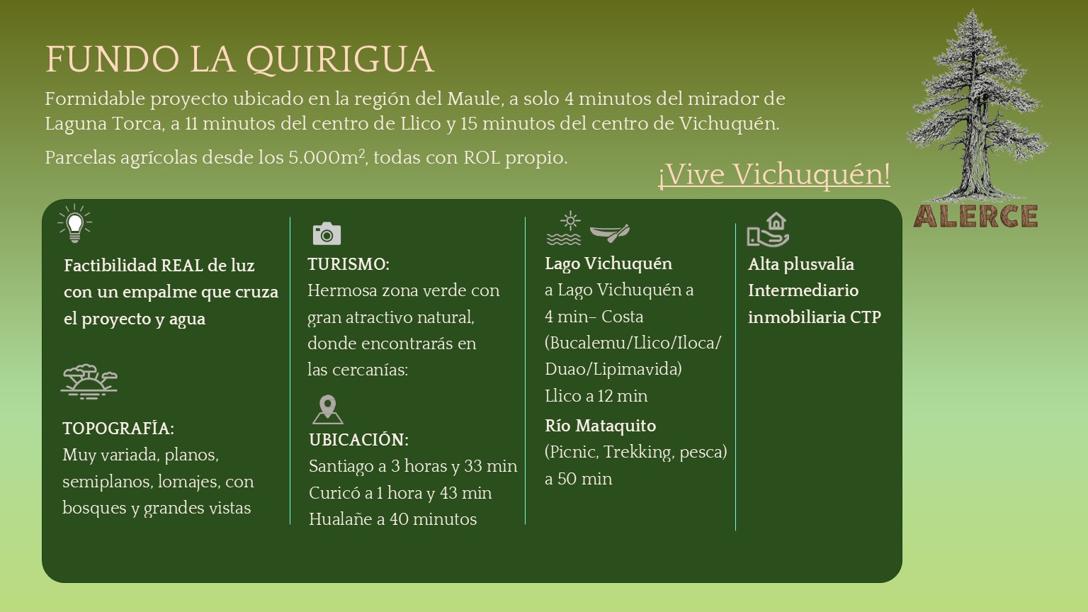 Fundo La Quirigua ¡Vive Vichuquén! Etapa 2 — imagen 1 en Vichuquén | Alerce Inmobiliaria