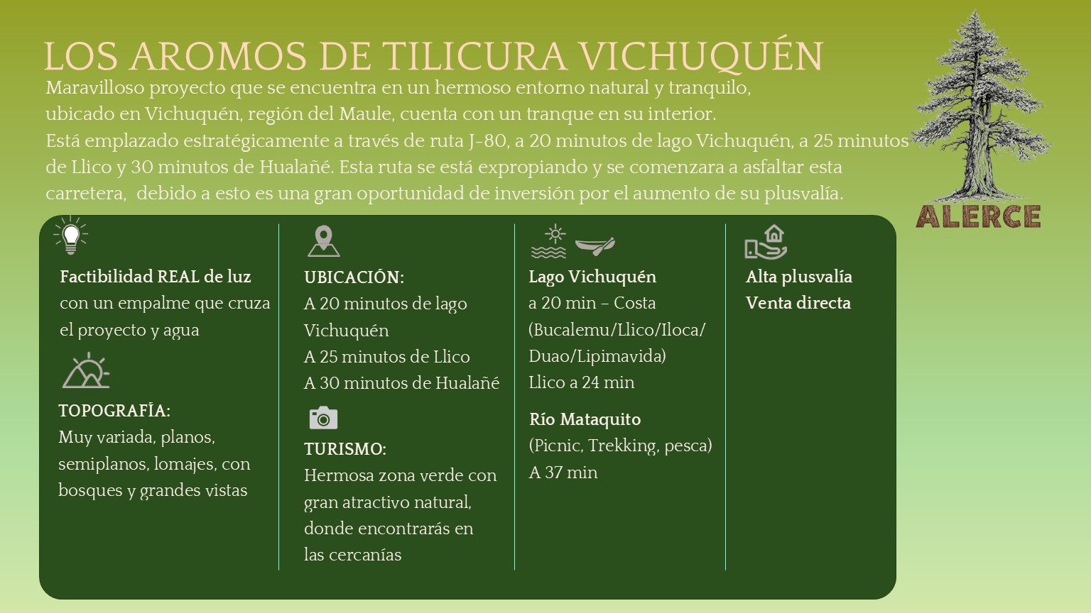 Los Aromos de Tilicura Vichuquén — imagen 1 en Vichuquén | Alerce Inmobiliaria